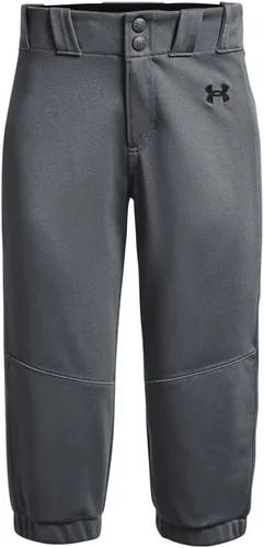 Vista 4 de Under Armour Pantalones de Softbol Utility para Niñas 22 (075) Gris Béisbol / Negro