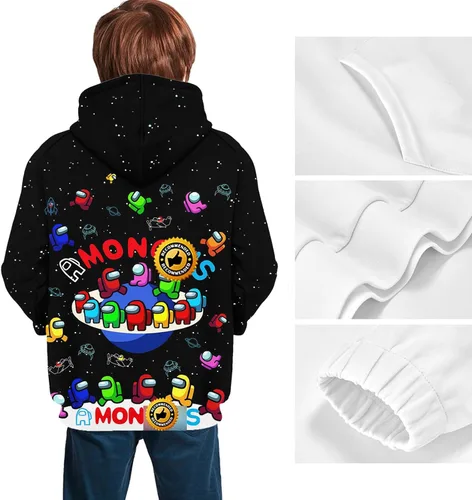 Vista 3 de CHROX Sudadera con capucha de moda de anime con impresión 3D para hombres y mujeres