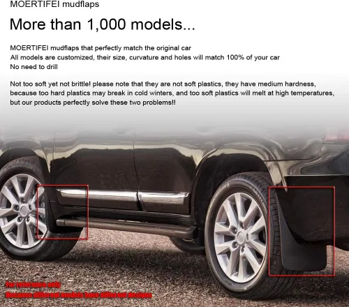 Vista 3 de 1 juego de guardabarros para coche, guardabarros de barro compatibles con Chrysler 300 2011-2014