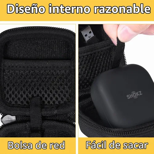 Vista 4 de co2CREA - Carcasa rígida para auriculares SHOKZ OpenFit 2+/2/Air, color negro