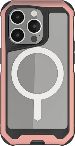 Vista 189 de Ghostek ATOMIC - Funda delgada para Galaxy S21 con parachoques de metal de aluminio y diseño trasero transparente, protección resistente que absorbe