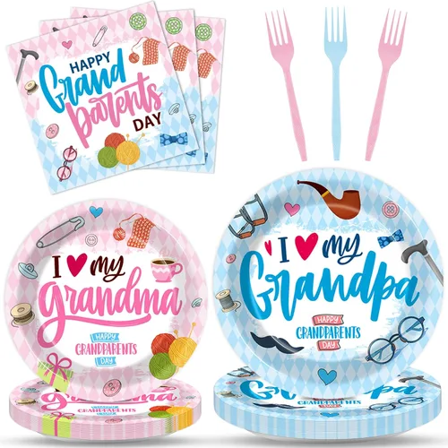 Vista 41 de gisgfim 96 piezas de suministros para fiesta de cumpleaños de 18 años, platos de papel, servilletas, hora de ser adulto, rojo y negro, juego