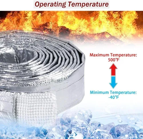 Vista 2 de Fuel Line Heat Shield Heat wrap for Wires Fuel line Heat Shield Sleeve Hose Heat Shield Sleeve-Heat Radiant and Prevent Vapor Lock Heat Shield for