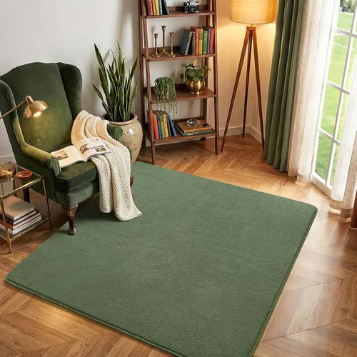 Vista 25 de Amearea Alfombra moderna lavable de 2 x 4 pies, color negro, alfombra de área pequeña para dormitorio, sala de estar, alfombra de espuma