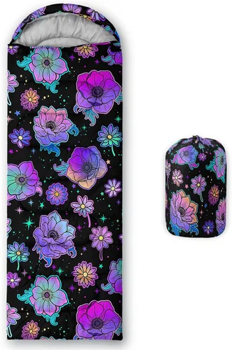 Vista 24 de Axolotl Saco de Dormir de Unicornio para Niños y Niñas – Sacos de Dormir Ligeros Cálidos para Clima Frío, Saco de Dormir Portátil Impermeable