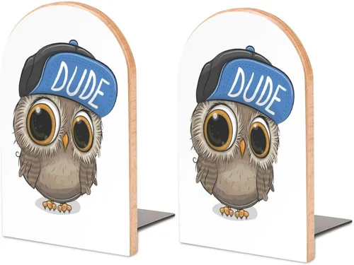Vista 11 de Bird Rock Doves - Sujetalibros de madera resistente para estantes, tapones decorativos antideslizantes resistentes para libros, películas, CDs