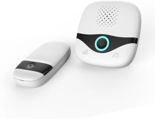 Vista 9 de TTJ Timbre inalámbrico con timbre Doobell, timbre de aula, rango de 1300 pies, configuración de 2 minutos, luces LED, IP55 impermeable, ajuste