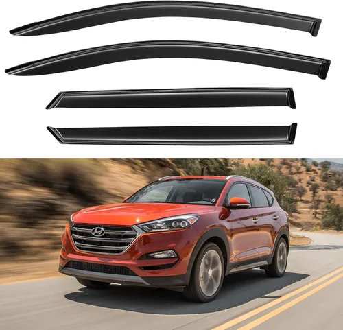 Vista 98 de YQAUTEC - Viseras para ventana, protectores contra la lluvia, compatibles con Subaru WRX 2015-2021, deflectores de viento para ventanas, viseras