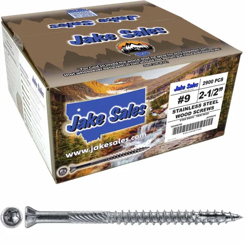Vista 26 de Jake Sales Tornillo de madera multiusos con revestimiento de bronce de 1-5/8 pulgadas, cabeza torx/Star Drive Trim Head