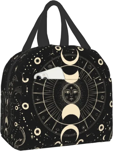 Vista 18 de Nerxy Lonchera a cuadros de búfalo azul, moderna, 8 x 5 x 8.5 pulgadas, suave bolsa de almuerzo para mujeres, niños, adultos, trabajo, escuela