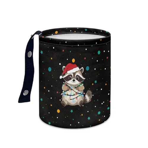 Vista 30 de American Flag Foldable Car Trash Can Small Hanging Car Garbage Can Car Trash Bag Wastebasket Garbage Storage Organizer Trash Bin