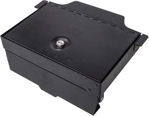 Vista 3 de Caja de seguridad de consola central Tuffy para RAM 1500/2500/3500 2019–2025, inserción de acero de calibre 16, cerradura anti-palanca, sin