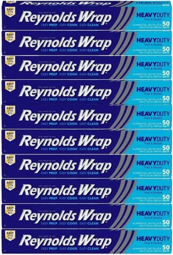 Vista 8 de Reynolds Wrap Papel de aluminio, resistente, 50 pies cuadrados, (paquete de 2)