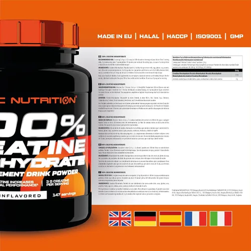 Vista 5 de Scitec 100% creatina 17.64 oz