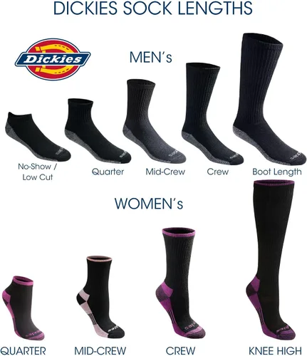 Vista 11 de Dickies Calcetines Dri-Tech para hombre con control de humedad, disponibles en tallas M-XXL (6, 12, 18 pares)