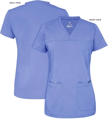 Vista 5 de Adar Pro - Ropa quirúrgica para mujer, camisa con cuello en V
