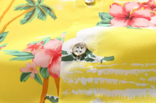 Vista 5 de SSLR Camisa hawaiana para niños grandes, camisa hawaiana para niños, camisa de flamencos, camisa Luau de manga corta para niños
