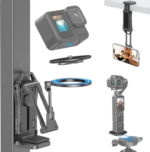 Vista 11 de OMOTON TP02-Ultra Multi-Device Camera & Phone Mount with 1/4" Adapter Black