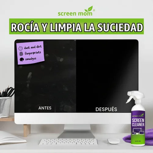 Vista 6 de Screen Mom Paños de microfibra morados (paquete de 4) – Paños de limpieza de pantallas de microfibra, paño de limpieza de TV para limpiadores