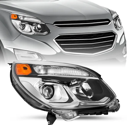 Vista 8 de JSBOYAT Par de faros delanteros halógenos Chevy Equinox 2016 2017, par de proyectores, estilo OE, conjunto de faros delanteros de fábrica