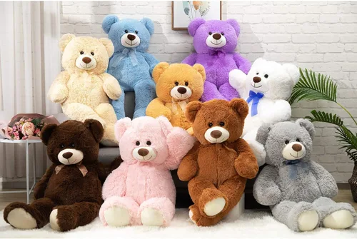 Vista 7 de HollyHOME Oso de peluche grande para cumpleaños y día de San Valentín, peluche para niños y novia, 36 pulgadas, color beige