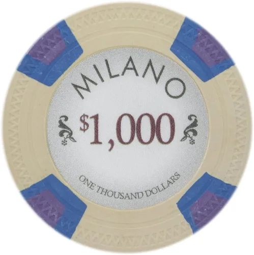 Vista 11 de Claysmith Gaming Milano Casino - Fichas de póquer de arcilla de grado 0.35 oz, paquete de 50