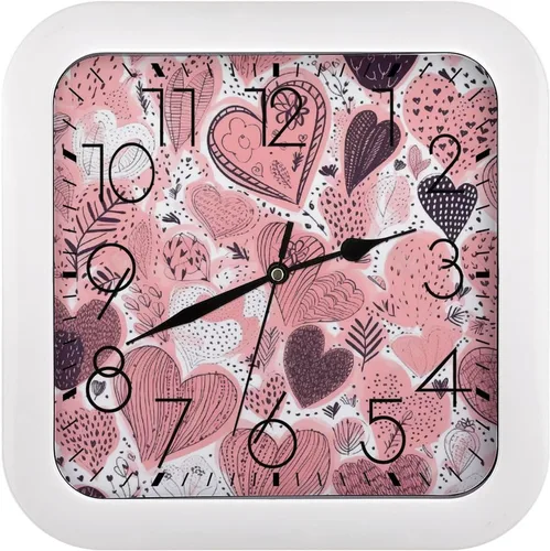 Vista 9 de 10" Square Modern Wall Clock,Animal Panther Print Kitchen Clocks Wall Battery Operated,Silent Non Ticking Unique Funny Cute Wall Clock for Living