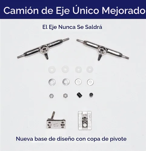 Vista 4 de Pro Patineta para dedos 34mm de madera con camiones profesionales y ruedas CNC (Alien)
