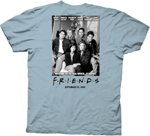 Vista 2 de Ripple Junction Friends - Póster de televisión en blanco y negro y logotipo para adultos, camiseta con licencia