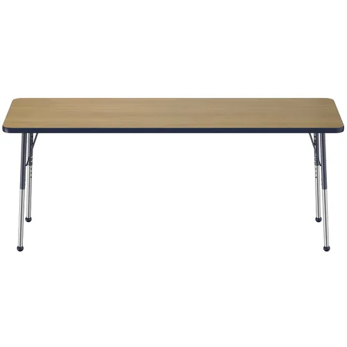 Vista 35 de FDP - Mesa rectangular para actividades escolares y de oficina (24 x 36 pulgadas), patas estándar con deslizadores giratorios, altura ajustable
