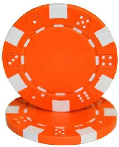 Vista 8 de Brybelly Clay Composite Striped Dice 11.5-gram Poker Chips (100-pack) - Blank Non-denominated Poker Chips - Custom Cash Games and Home Casino Poker