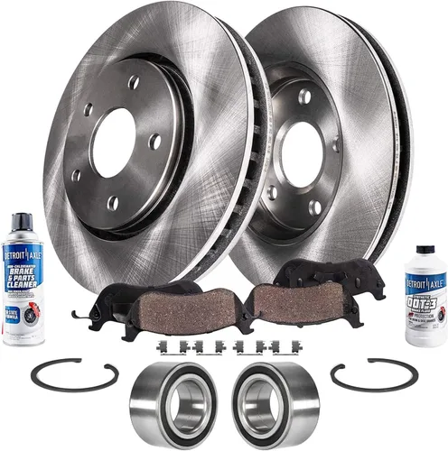 Vista 97 de Detroit Axle - Rotores de freno para Nissan NV2500 NV3500 NV1500 NV1500 2012-2021, repuesto de rotores de freno de disco: rotor delantero de 14.17