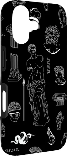 Vista 3 de Ancient Greece Statues Greek Aesthetic Black Case for iPhone 17