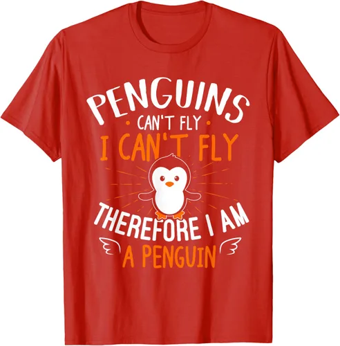 Vista 93 de Penguins Can't Fly Shirt - Camiseta de regalo para amantes de los pingüinos, Azul Azul Marino