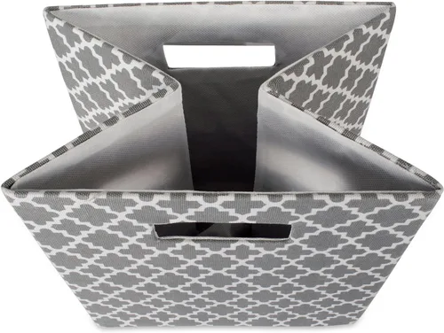 Vista 5 de DII Contenedor de almacenamiento de tela plegable de lados duros para guardería, oficinas y organización del hogar, (11 x 11 x 11 pulgadas)