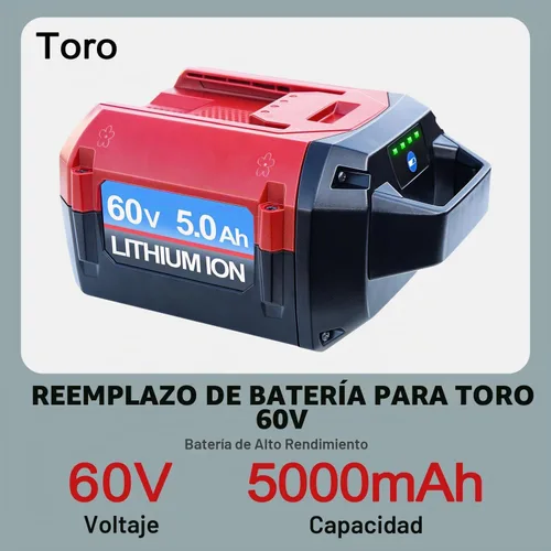 Vista 2 de DTK Reemplazo de batería para batería Toro 60V 5Ah 60V Batería