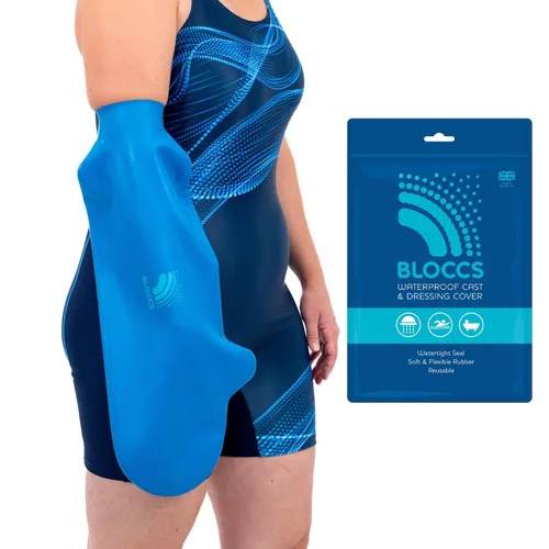 Vista 9 de BLOCCS Fundas para yeso 100% impermeables para brazo de ducha - Funda para nadar, bolsa para yeso para baño. Manga duradera para yeso para natación