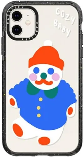 Vista 20 de Funda Impact de CASETiFY para iPhone 11 - Tiempo A Solas de Esther Kim - Negro Claro