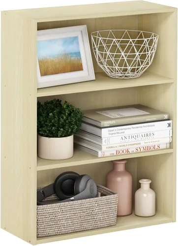 Vista 9 de Furinno LUDER - Estantería de libros, estantería moderna de 2 niveles, estantería abierta de 9 x 16 x 21, para sala de estar, dormitorio, oficina
