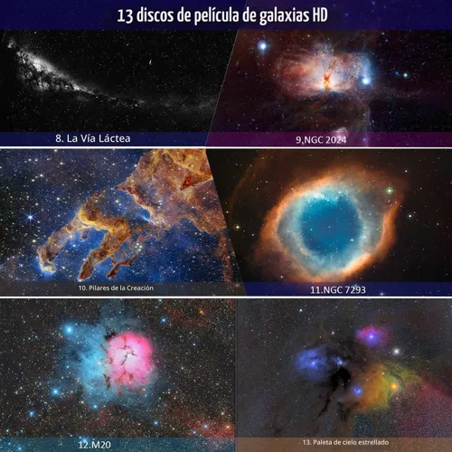 Vista 2 de Proyector de galaxia, planetario 13 en 1, astronauta, proyector de estrellas espaciales para dormitorio, proyector de luz nocturna estrellada