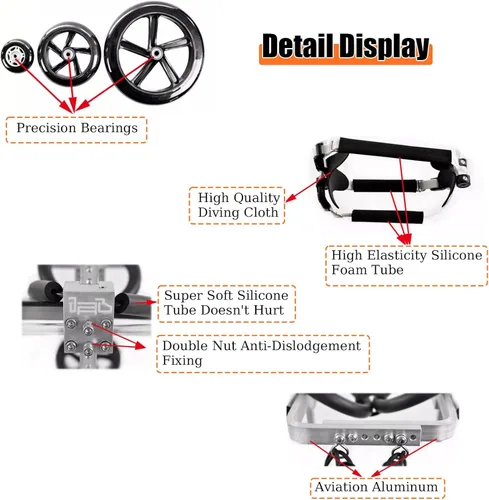 Vista 5 de Silla de ruedas para perros con patas traseras discapacitadas, silla de ruedas ajustable y de apoyo para patas traseras, cómodas sillas de ruedas