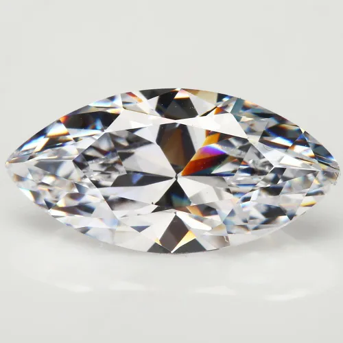 Vista 2 de 50 piezas de tamaño 2x4 0.394x0.787 in AAAAA forma de marquesa blanca corte princesa Europa corte a máquina suelta CZ CZ zirconia piedra preciosa