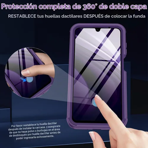 Vista 7 de Funda para Galaxy A16 5G, compatible con MagSafe, funda magnética con purpurina integrada con protector de pantalla de vidrio templado 9H, funda