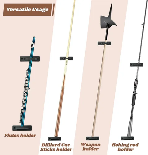 Vista 4 de Soporte vertical de pared Katana ajustable, espada samurái, colección de espadas, exhibición inclinada para cosplay Blade Tanjirou Zoro Wakizashi