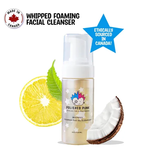 Vista 2 de Jabón facial espumoso natural y orgánico para niños y preadolescentes, limpiador sin jabón y fragancia, sin lágrimas, para pieles sensibles
