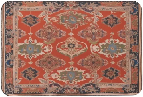 Vista 12 de Tapetes de baño para baño, color rojo, beige, marrón oscuro, patrón de tribu secreta, estilo bohemio, absorbente de agua, antideslizante, alfombra