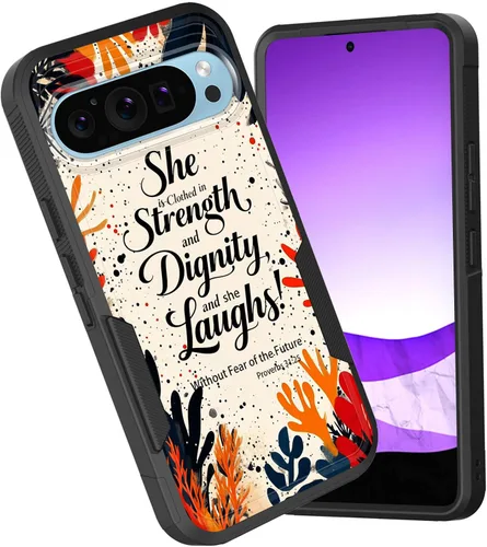Vista 112 de Funda para Pixel 6A, funda híbrida de doble capa resistente a prueba de golpes de policarbonato duro de silicona suave TPU para Google Pixel 6A