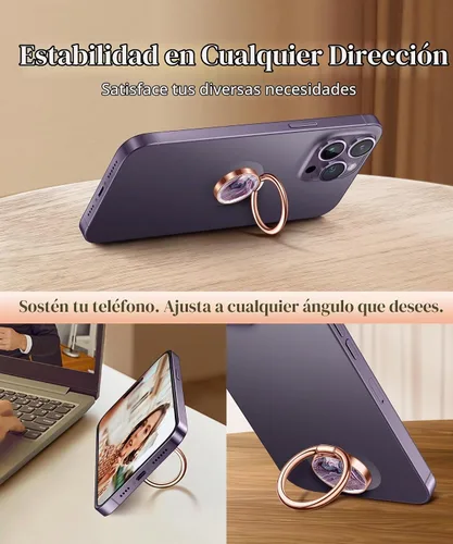 Vista 7 de GVIEWIN Soporte de anillo de teléfono celular de mármol, rotación de 360° A-Arenas movedizas/Púrpura