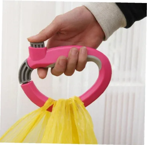Vista 3 de 1 unid conveniente un viaje agarre compras bolsa de comestibles apretones titular mango portador herramienta D forma para ir de compras