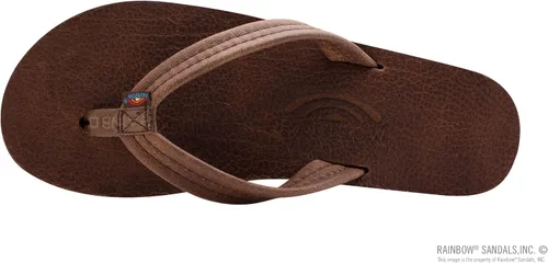 Vista 3 de Rainbow Sandals Cuero de lujo para mujer, soporte de arco de doble capa con correas medianas de 34 pulgadas